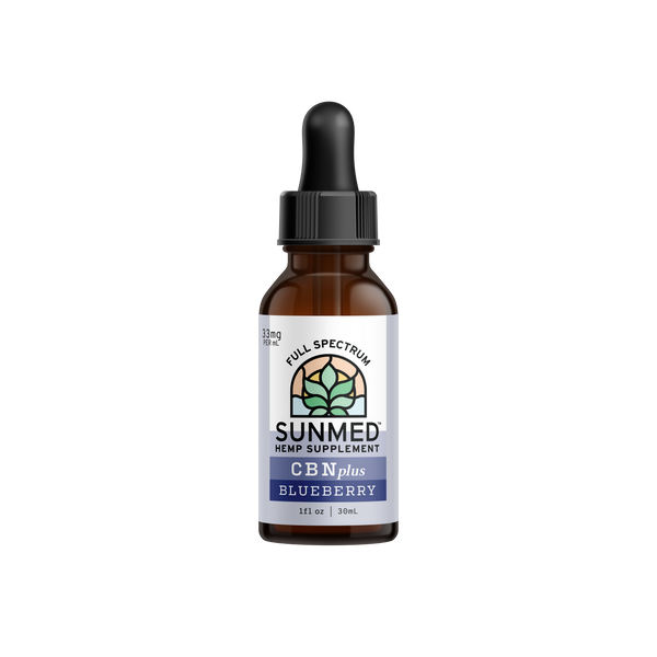 hemp oil drops CBN Blueberry your cbd store spring cbn plus blueberry full spectrumproduct sunmed hemp sumplement 33 mg per ml and 1000 mg per bottle mixed with lavender and valarien root so you can sleep like a baby everytime with drops sunmed cbn
