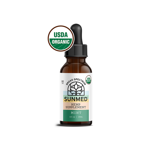 SunMed Broad spectrum CBD hemp supplement mint flavor tincture 33 mg 1000 mg